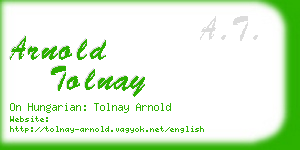 arnold tolnay business card